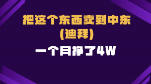跨境电商一个人在家把货卖到迪拜，暴力项目拆解-威云科技 余香的脑洞