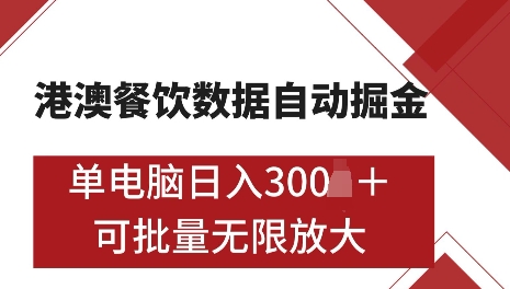 港澳数据全自动掘金，单电脑日入5张，可矩阵批量无限操作【仅揭秘】-威云科技 余香的脑洞