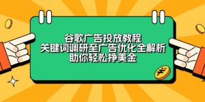 谷歌广告投放教程：关键词调研至广告优化全解析，助你轻松挣美金-威云科技 余香的脑洞