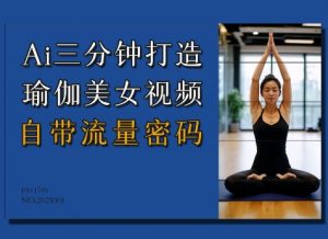 Ai3分钟打造瑜伽美女视频,自带流量密码-威云科技 余香的脑洞