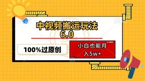 中视频搬运玩法6.0，利用软件双重去重，100%过原创，小白也能月入5w+-威云科技 余香的脑洞