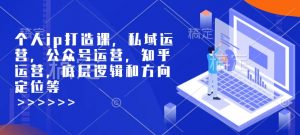 个人ip打造课,私域运营,公众号运营,知乎运营,底层逻辑和方向定位等-威云科技 余香的脑洞
