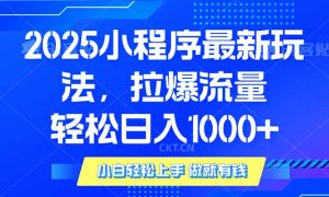 2025年小程序最新玩法，流量直接拉爆，单日稳定变现1000+-威云科技 余香的脑洞