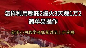 怎样利用哪吒2爆火3天赚1万2简单易操作新手小白秒学会抓紧时间上手实操-威云科技 余香的脑洞