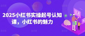 2025小红书实操起号认知课,小红书的魅力-威云科技 余香的脑洞