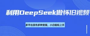 利用DeepSeek做怀旧视频，流量号多渠道变现能力强-威云科技 余香的脑洞