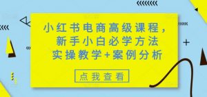 小红书电商高级课程，新手小白必学方法，实操教学+案例分析-威云科技 余香的脑洞