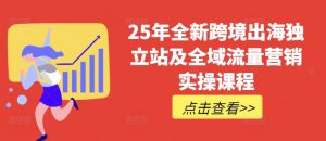 25年全新跨境出海独立站及全域流量营销实操课程,跨境电商独立站TIKTOK全域营销普货特货玩法大全-威云科技 余香的脑洞