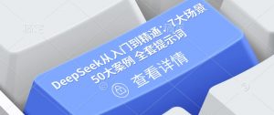 DeepSeek从入门到精通：7大场景 50大案例 全套提示词【文档】-威云科技 余香的脑洞
