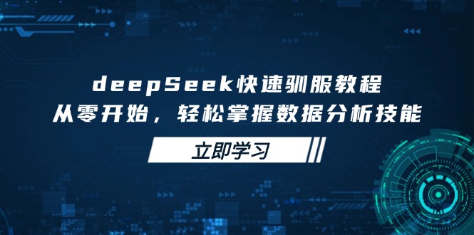 deepSeek快速驯服教程，从零开始，轻松掌握数据分析技能-威云科技 余香的脑洞