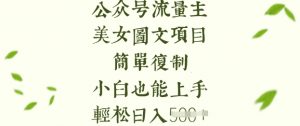 流量主长期收益项目，美女图片简单复制，小白也能上手，轻松日入5张-威云科技 余香的脑洞