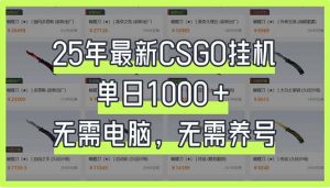 25年最新CSGO挂机系统，单日1000+，无需电脑，无需养号，0基础可上手-威云科技 余香的脑洞