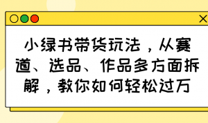 小绿书带货玩法,从赛道、选品、作品多方面拆解,教你如何轻松过万-威云科技 余香的脑洞