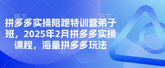 拼多多实操陪跑特训营弟子班,2025年2月拼多多实操课程,海量拼多多玩法-威云科技 余香的脑洞
