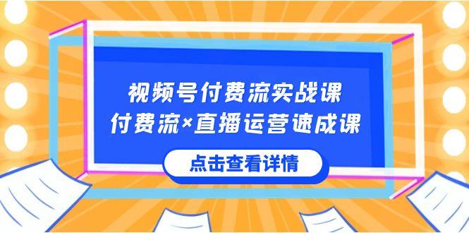 视频号付费流实战课，付费流×直播运营速成课，让你快速掌握视频号核心运营技能-威云科技 余香的脑洞