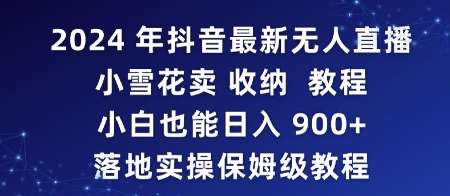 2024年抖音最新无人直播小雪花卖收纳教程，小白也能日入900+落地实操保姆级教程【揭秘】-威云科技 余香的脑洞