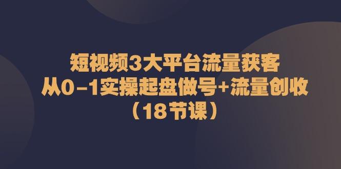短视频3大平台流量获客:从0-1实操起盘做号+流量创收(18节课)-威云科技 余香的脑洞