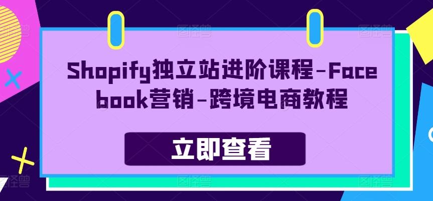 Shopify独立站进阶课程-Facebook营销-跨境电商教程-威云科技 余香的脑洞