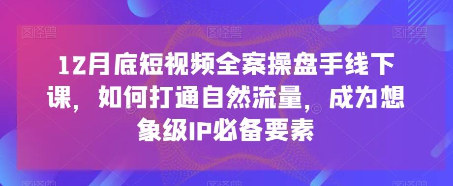 12月底短视频全案操盘手线下课,如何打通自然流量,成为想象级IP必备要素-威云科技 余香的脑洞