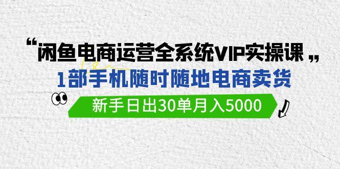 (9547期)闲鱼电商运营全系统VIP实战课，1部手机随时随地卖货，新手日出30单月入5000-威云科技 余香的脑洞