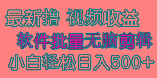 (9569期)发视频撸收益，软件无脑批量剪辑，第一天发第二天就有钱-威云科技 余香的脑洞