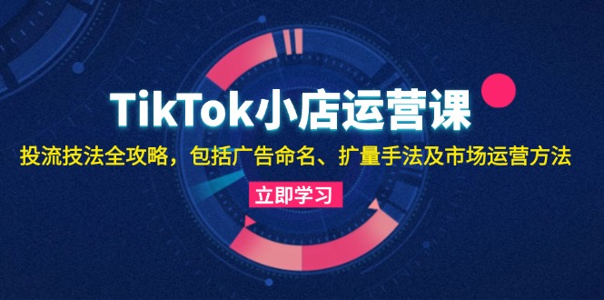 TikTok小店运营课:投流技法全攻略,包括广告命名 扩量手法及市场运营方法-威云科技 余香的脑洞
