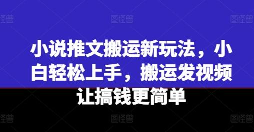 小说推文搬运新玩法，小白轻松上手，搬运发视频让搞钱更简单-威云科技 余香的脑洞