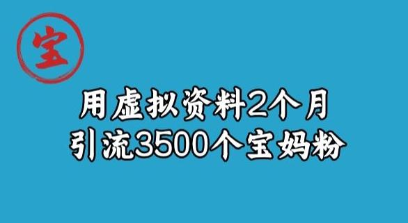 宝哥虚拟资料项目，2个月引流3500个宝妈粉-威云科技 余香的脑洞
