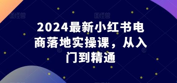 2024最新小红书电商落地实操课，从入门到精通-威云科技 余香的脑洞