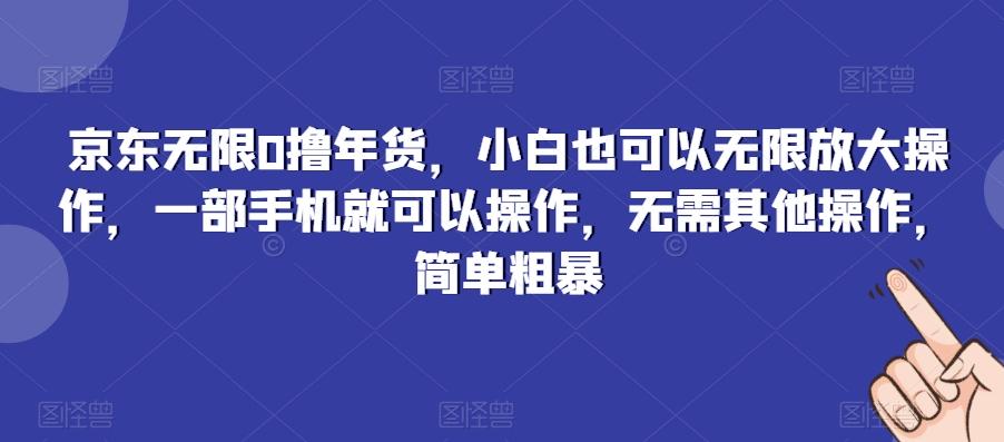 京东无限0撸年货，小白也可以无限放大操作，一部手机就可以操作，无需其他操作，简单粗暴-威云科技 余香的脑洞