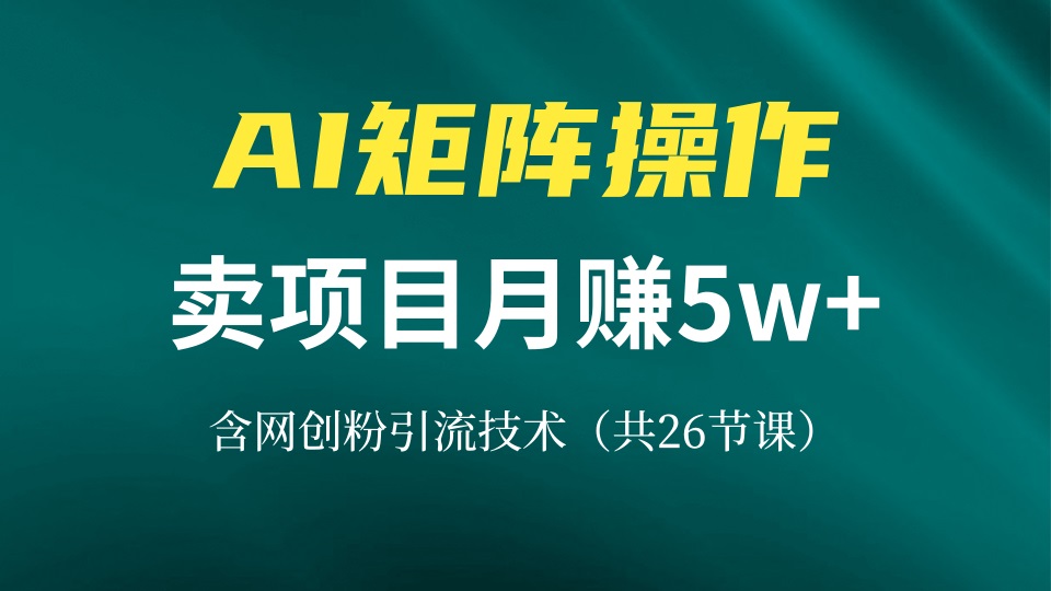 网创IP打造课，借助AI卖项目月赚5万+，含引流技术(共26节课-威云科技 余香的脑洞