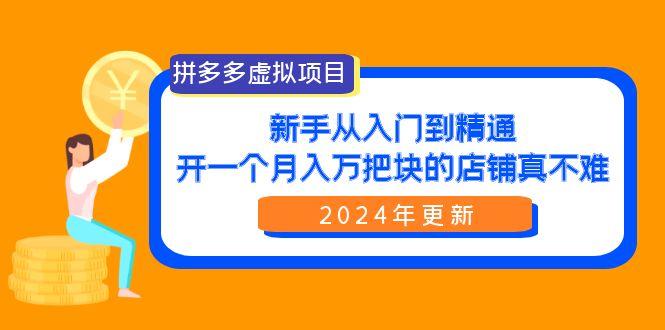 (9744期)拼多多虚拟项目：入门到精通，开一个月入万把块的店铺 真不难(24年更新)-威云科技 余香的脑洞