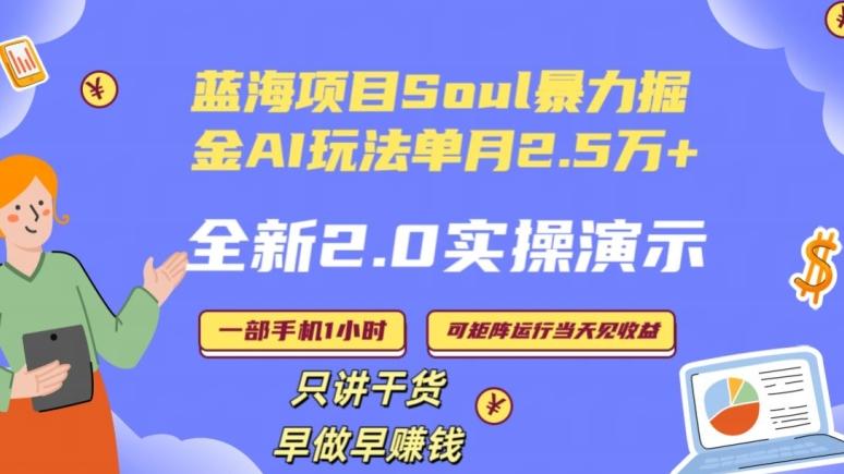 Soul怎么做到单月变现25000+全新2.0AI掘金玩法全程实操演示小白好上手【揭秘】-威云科技 余香的脑洞