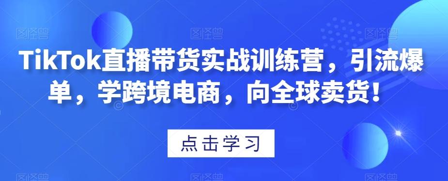 TikTok直播带货实战训练营，引流爆单，学跨境电商，向全球卖货！-威云科技 余香的脑洞