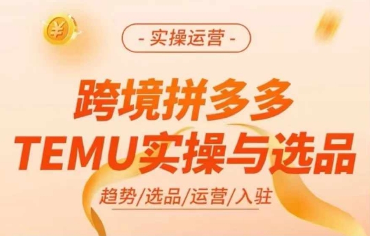 跨境拼多多TEMU实操与选品，多多temu跨境选品运营实操-威云科技 余香的脑洞