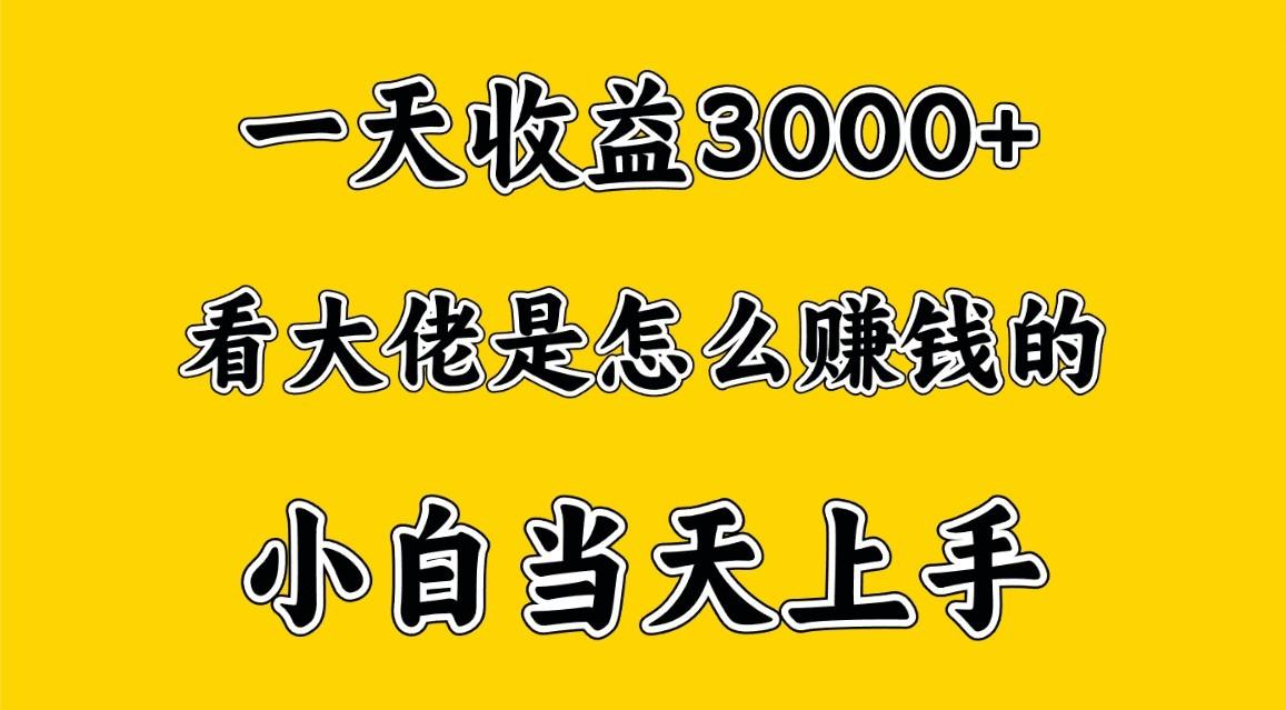 一天赚3000多，大佬是这样赚到钱的，小白当天上手，穷人翻身项目-威云科技 余香的脑洞