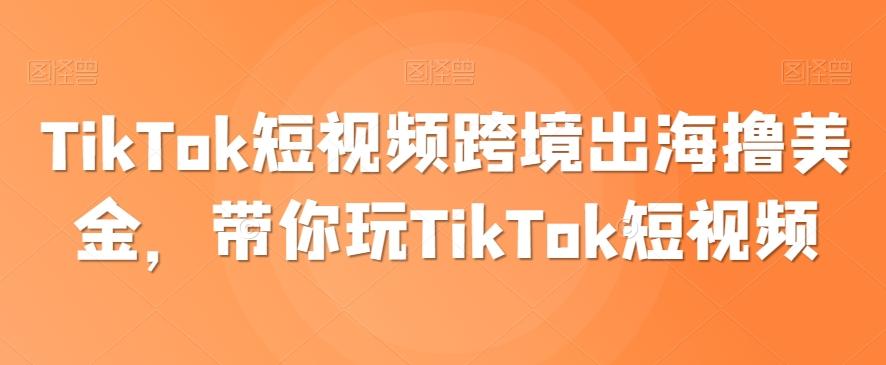 TikTok短视频跨境出海撸美金,带你玩TikTok短视频-威云科技 余香的脑洞