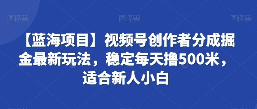 【蓝海项目】视频号创作者分成掘金最新玩法，稳定每天撸500米，适合新人小白【揭秘】-威云科技 余香的脑洞
