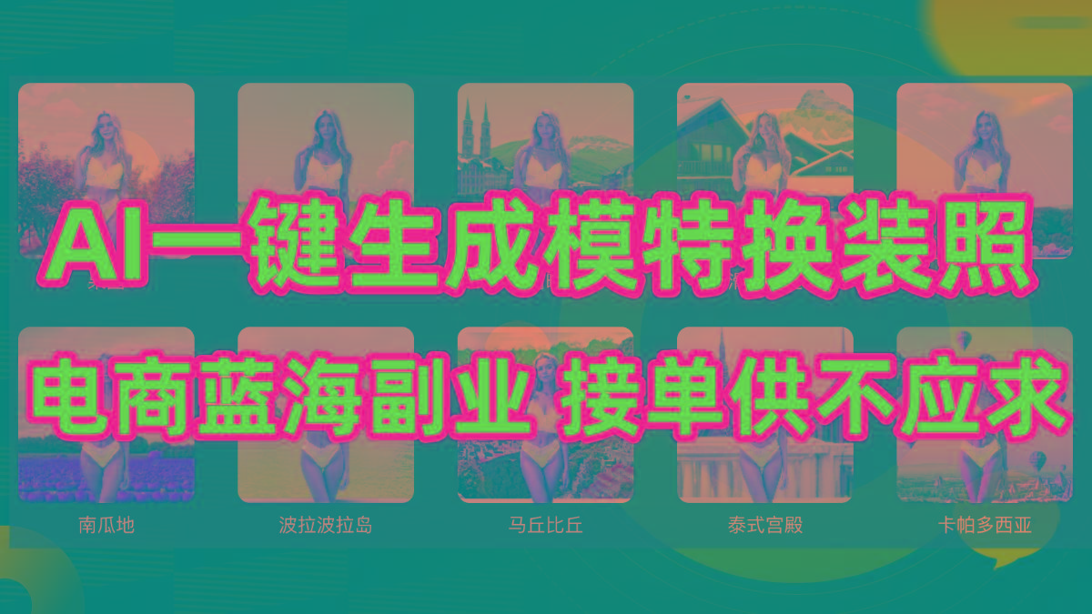 (9616期)AI制作一键生成模特换装照，电商蓝海副业供不应求-威云科技 余香的脑洞