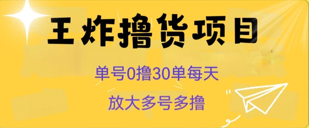 王炸撸货项目,单号0撸30单每天,多号多撸【揭秘】-威云科技 余香的脑洞