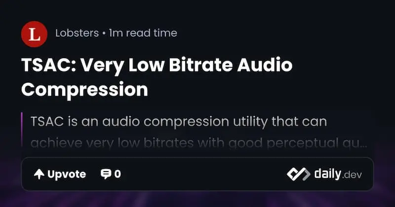 TSAC ｜音频压缩-威云科技 余香的脑洞