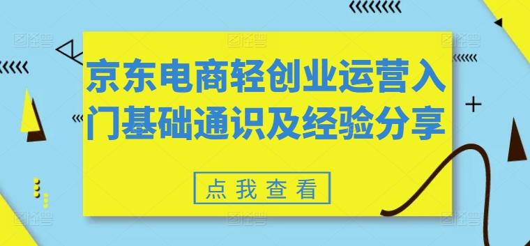 京东电商轻创业运营入门基础通识及经验分享-威云科技 余香的脑洞