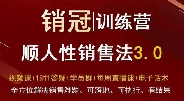 爆款！销冠训练营3.0之顺人性销售法，全方位解决销售难题、可落地、可执行、有结果-威云科技 余香的脑洞