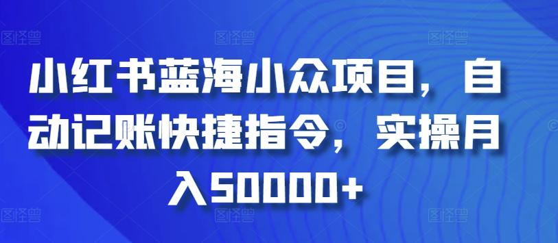 小红书蓝海小众项目，自动记账快捷指令，实操月入50000+【揭秘】-威云科技 余香的脑洞