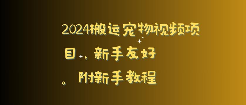 2024搬运宠物视频项目，新手友好，完美去重，附新手教程【揭秘】-威云科技 余香的脑洞