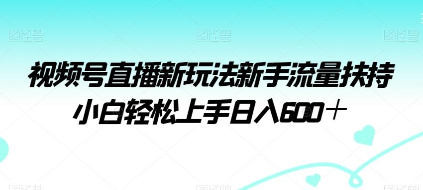 视频号直播新玩法新手流量扶持小白轻松上手日入600＋【揭秘】-威云科技 余香的脑洞
