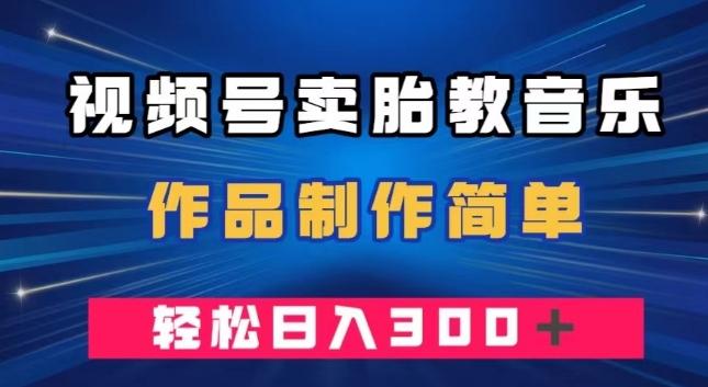 视频号卖胎教音乐，作品制作简单，一单49，轻松日入300＋-威云科技 余香的脑洞