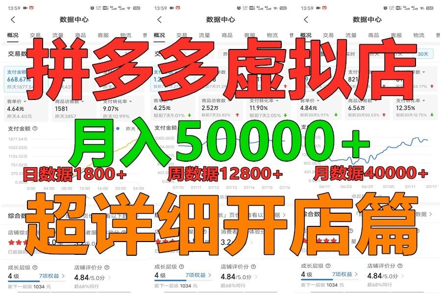 拼多多虚拟电商训练营月入40000+你也行，暴利稳定长久，副业首选-威云科技 余香的脑洞