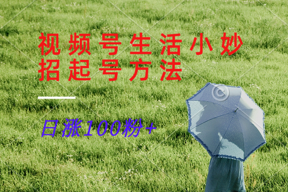 视频号生活小妙招分享赛道， 起号涨粉新方法，日涨100粉-威云科技 余香的脑洞