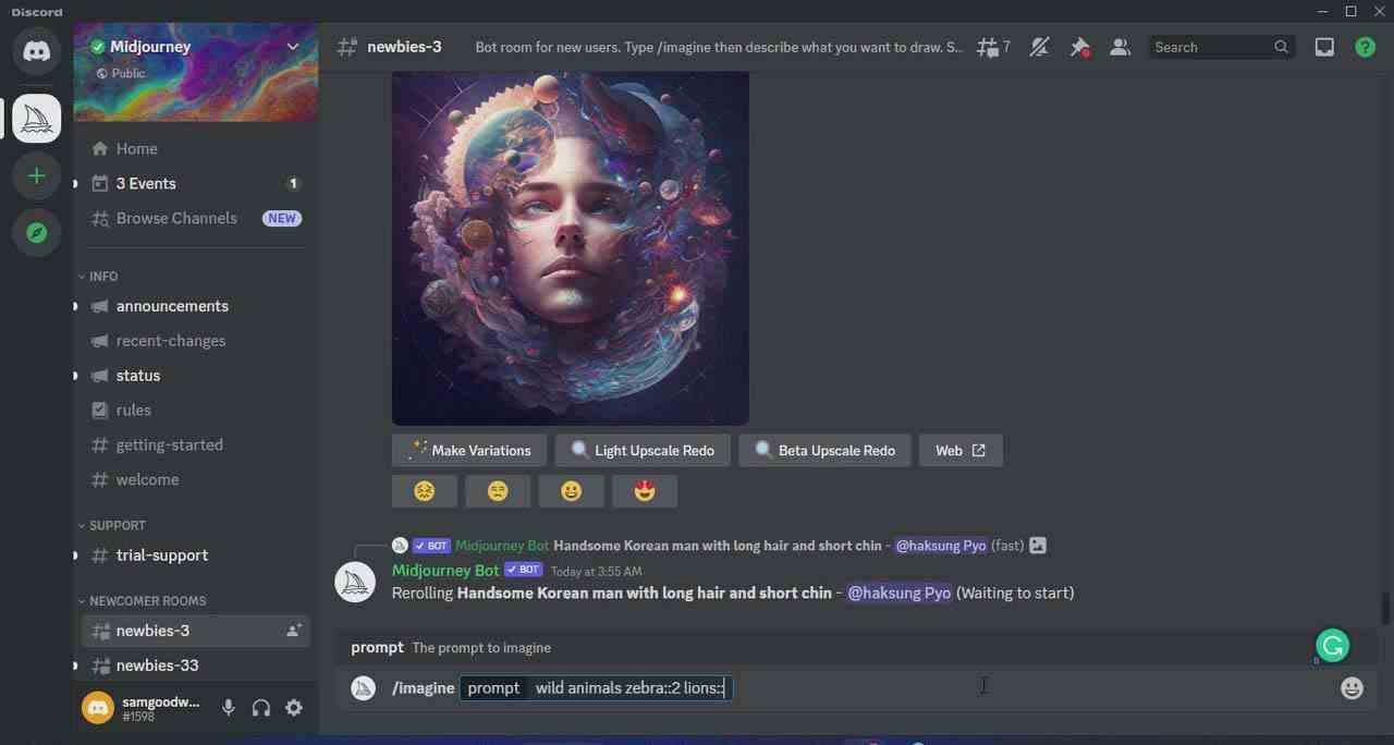 Midjourney AI人工智能艺术图片从入门到高级创作教程-33节课-中英字幕-威云科技 余香的脑洞